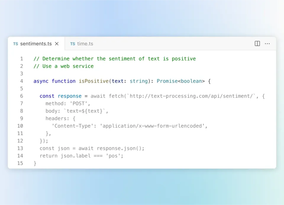 a screenshot of microsoft's visual studio code editor
