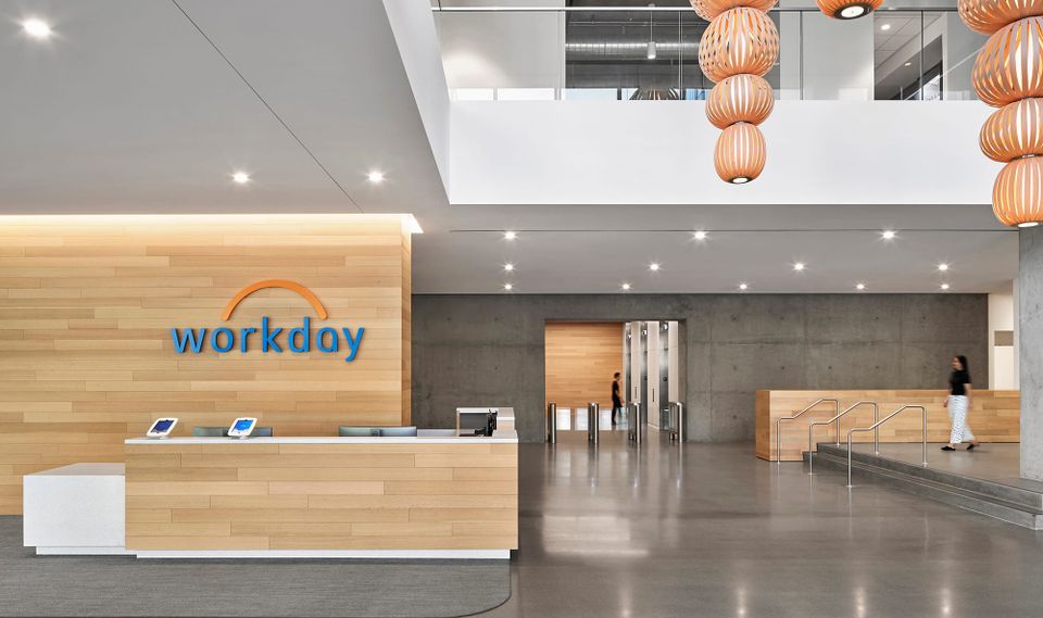 A picture of an entrance to Workday's offices.