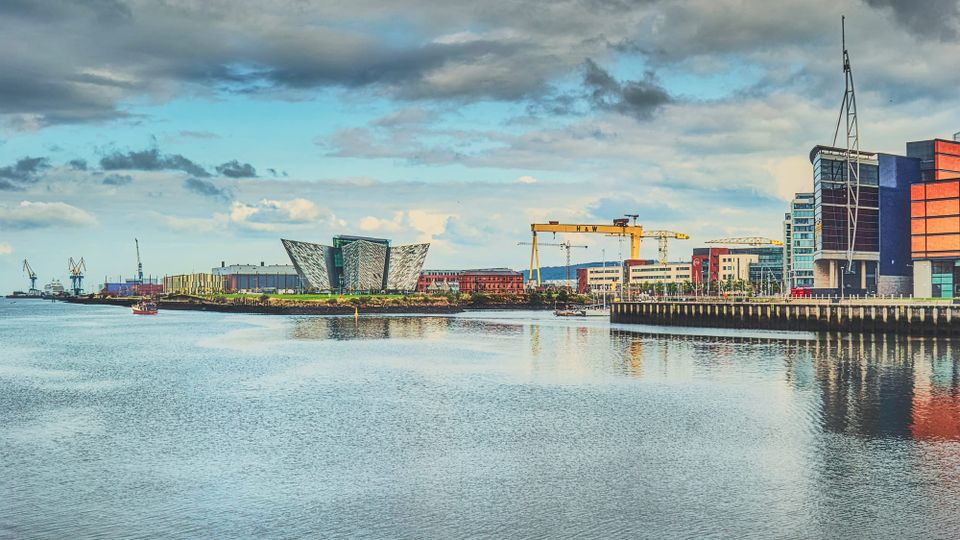 A view of Belfast's Titanic Quarter. HMRC's Trader Support Services aides the transfer of goods between Northern Ireland and Great Britain.