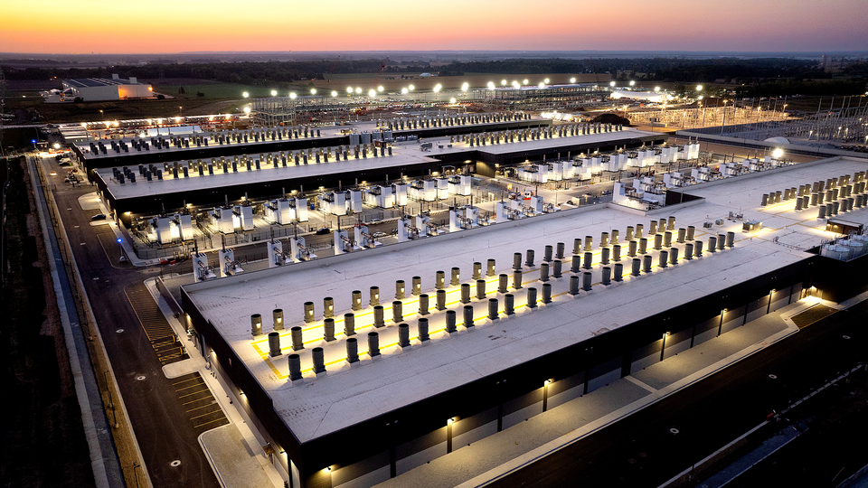 An external view of one of AWS's Project Rainier data centers