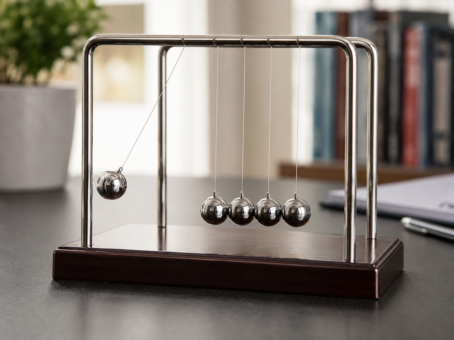 Classic Newton's Cradle Desk Toy