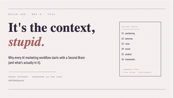 Why Every AI Marketing Workflow Starts With a Second Brain (And What's Actually In It)