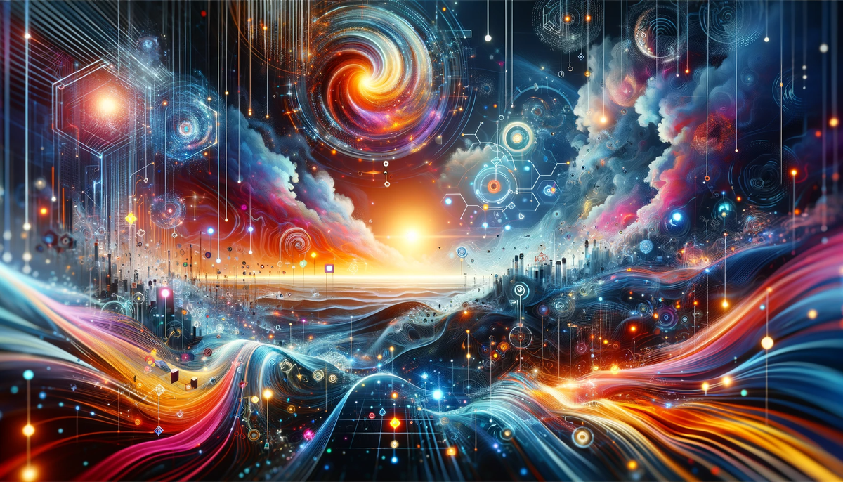 Illustration of generative AI's influence in various industries