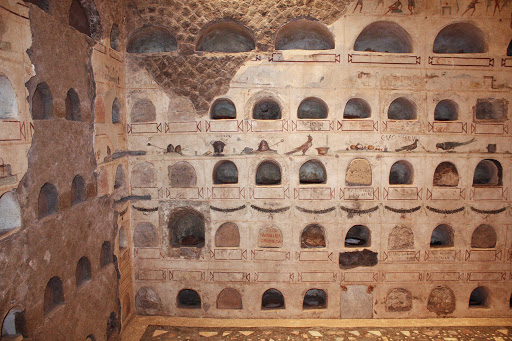 Photo of an ancient Roman columbarium