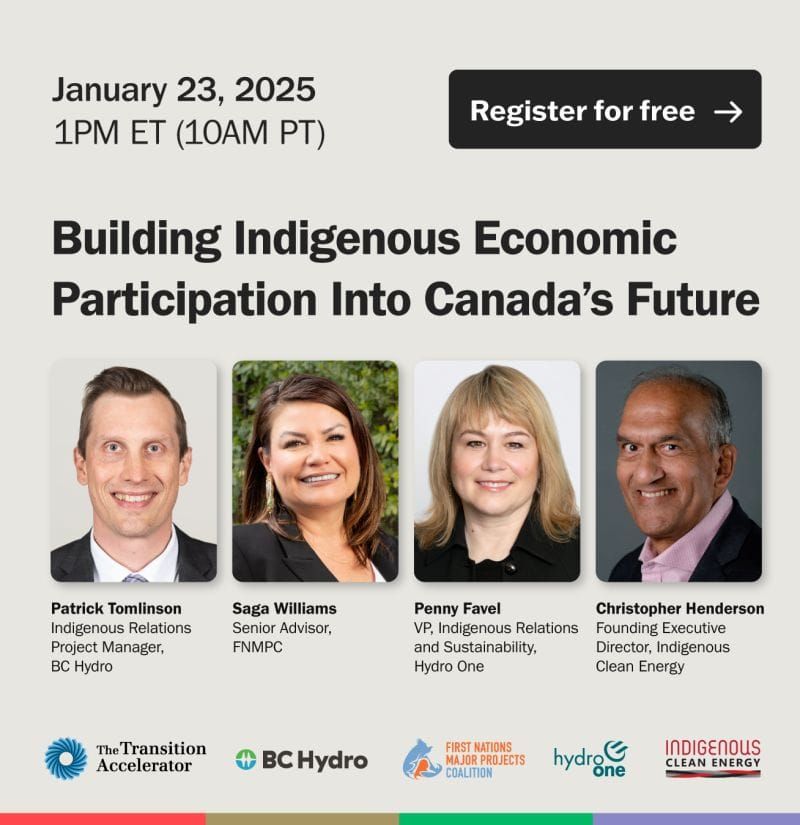 The Transition Accelerator, Building Indigenous Economic Participation in Canada’s Energy Future post image