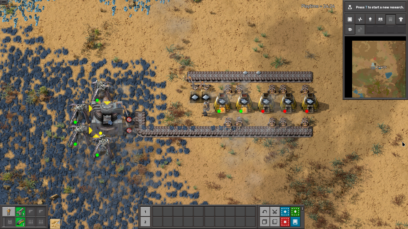 A slightly more automated iron plate production line.