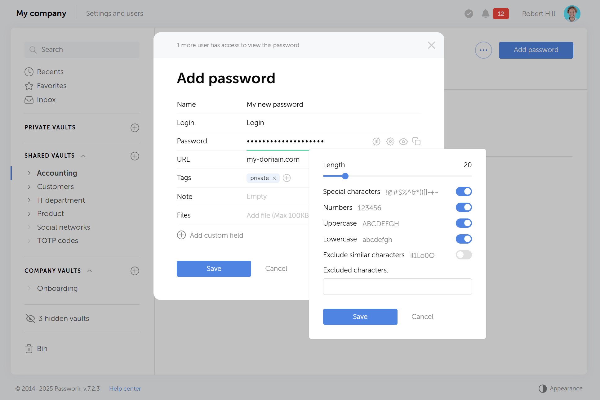 Automatic password generation