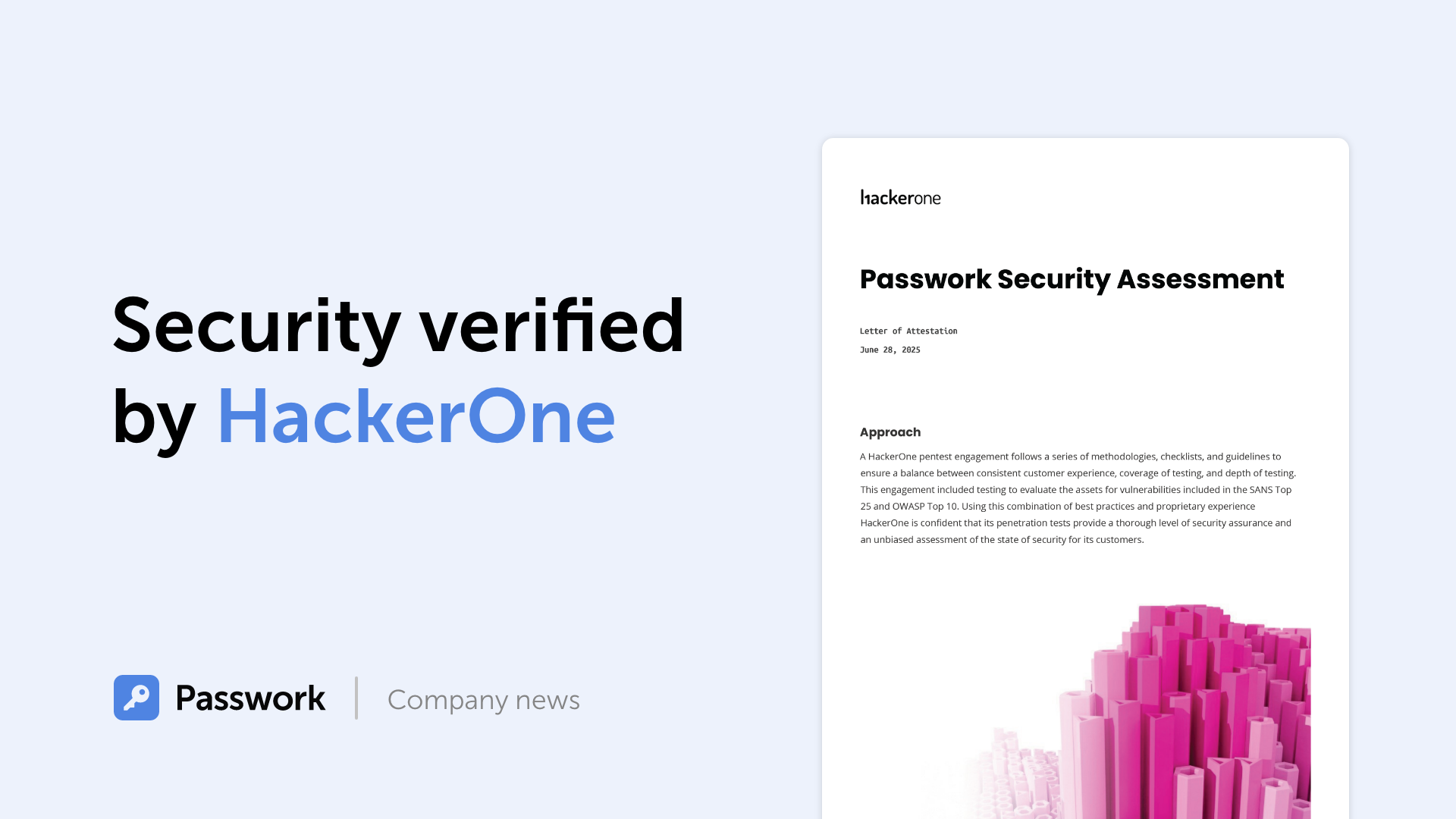 Passwork 7: Seguridad verificada por HackerOne