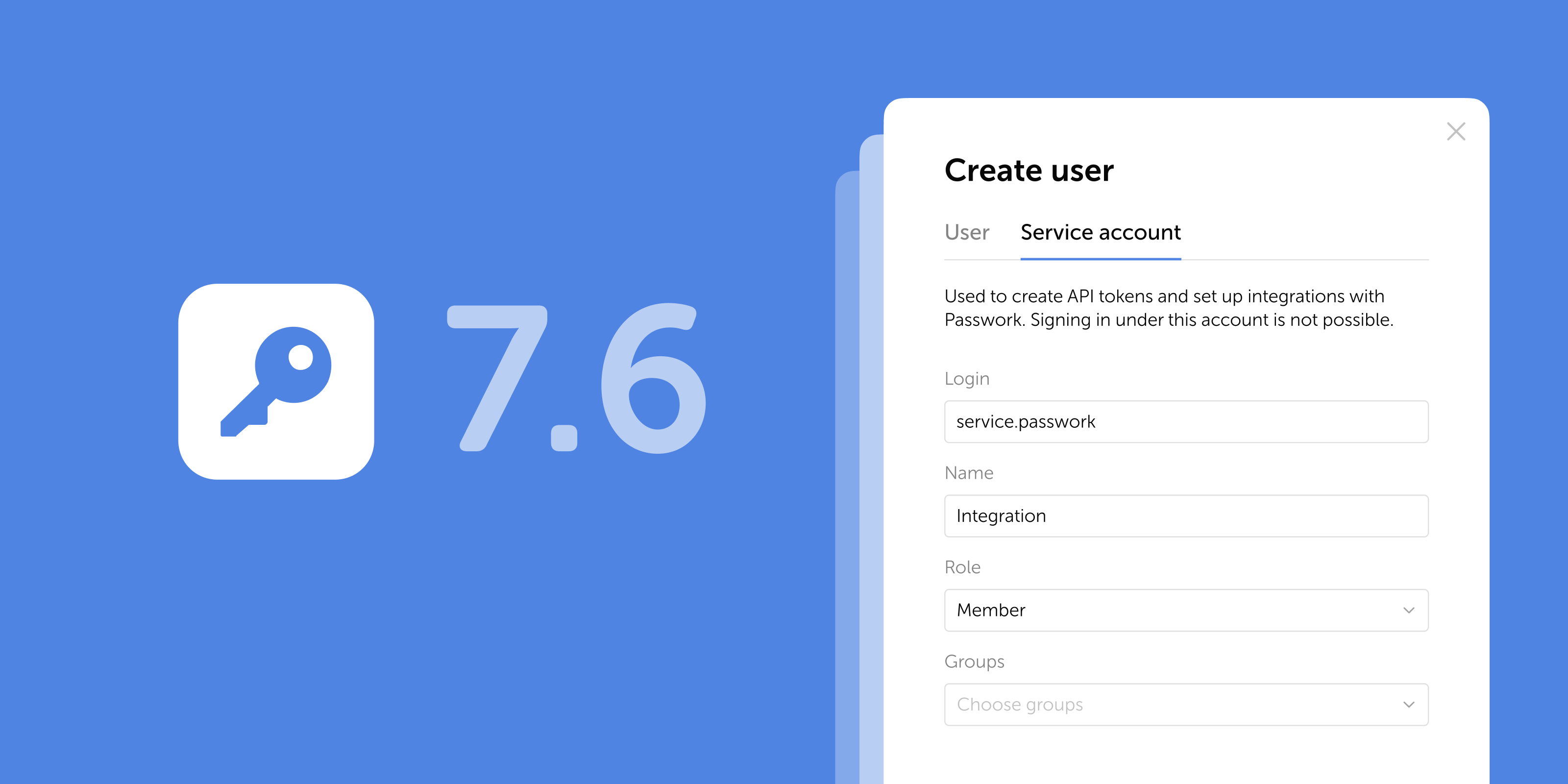 Passwork 7.6: Service accounts