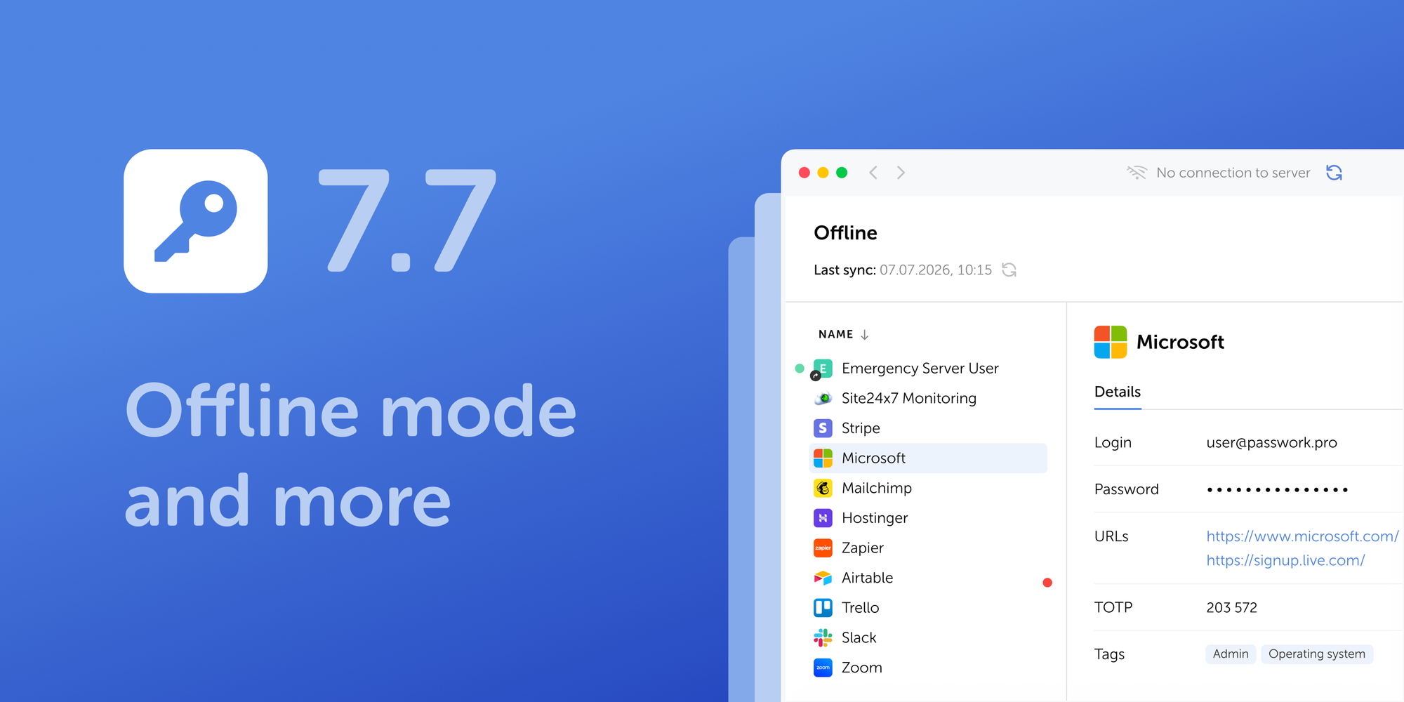 Passwork 7.7: Secure offline mode for desktop and mobile apps