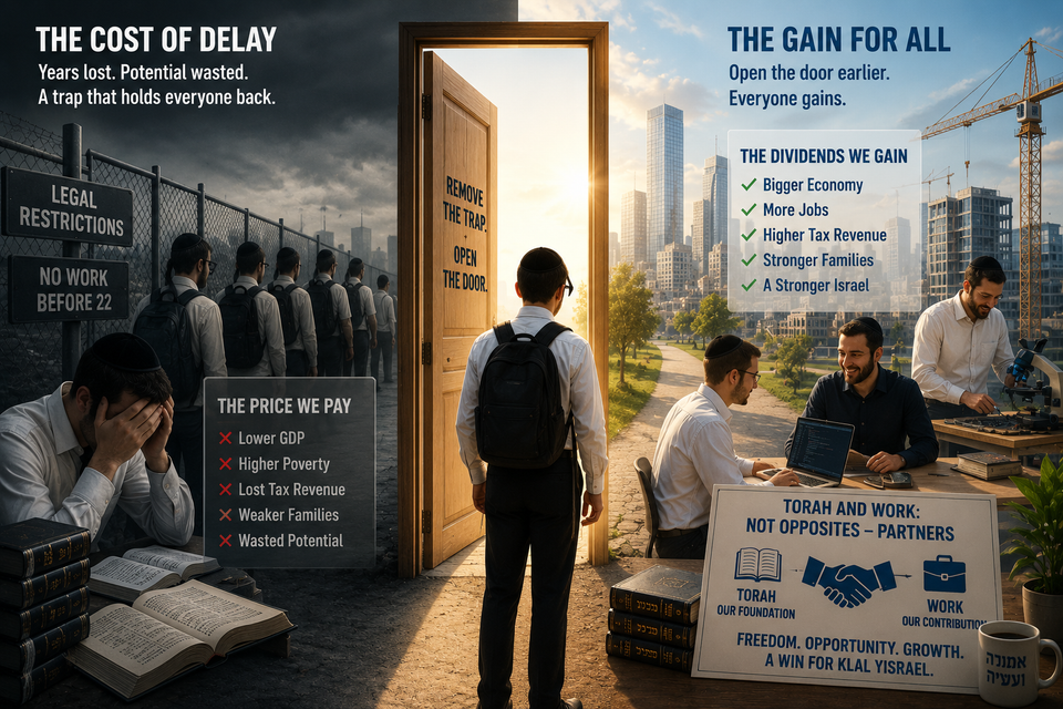 How Would Opening the Workforce Earlier Economically Benefit Both Charedim and the State?
