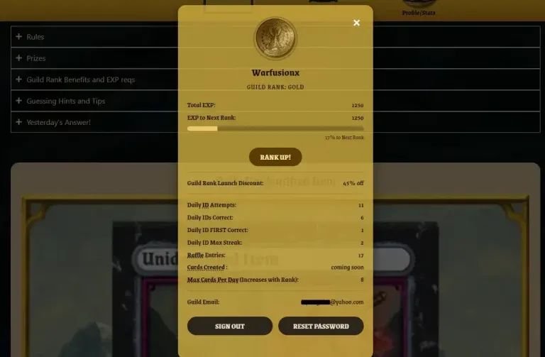 Log In! See your Stats!