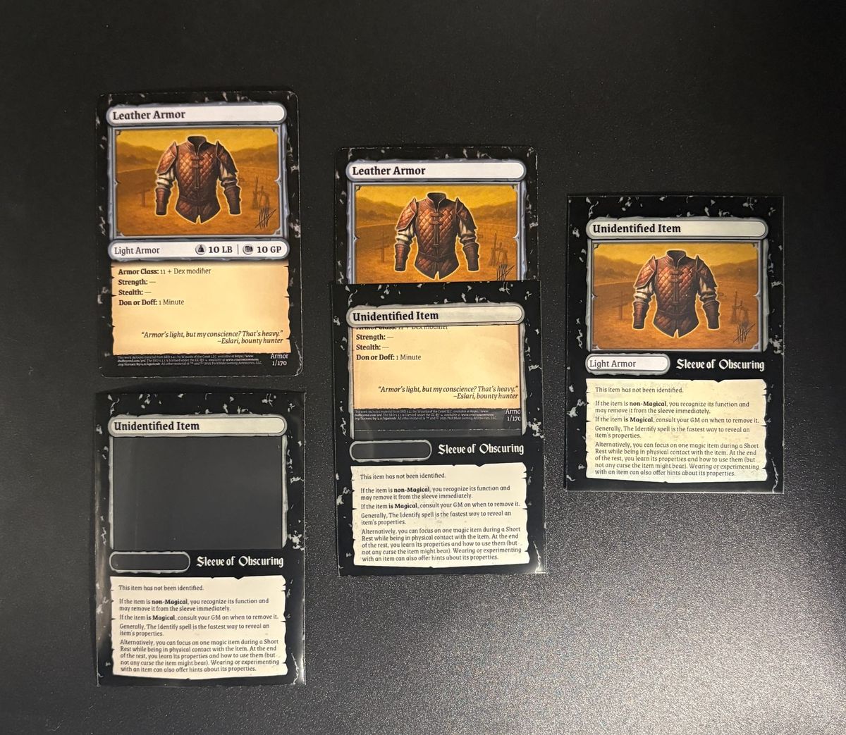 Sleeves of Obscuring: Samples Approved