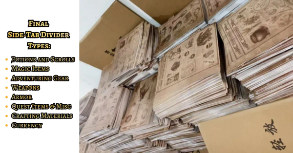 First Card Print, Dividers UPDATE; (and we know, we messed up Immovable Rod...)