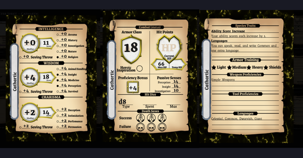 Good-bye Character Sheet... Hello, Character Cards!