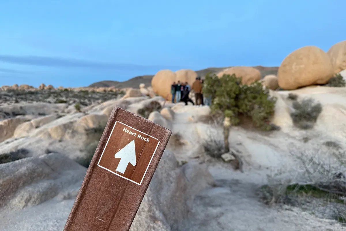 Things to do in Joshua Tree National Park California Heart Rock Sign