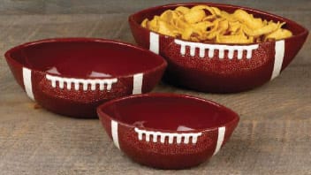 Touchdown Superbowl Football serving bowls