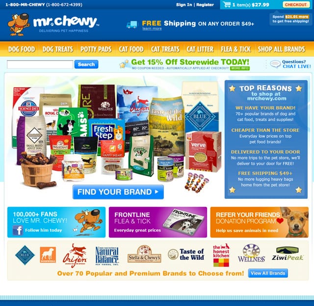 Mr Chewy Food and Treats for Cats and Dogs