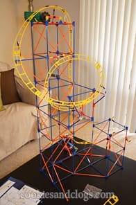 K'Nex knex cosmic twist coaster 9 up roller coaster rollercoaster