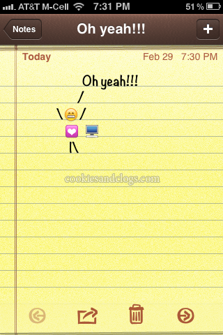 Oh yeah Apple Note