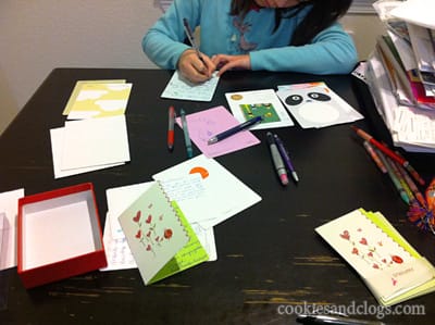 Teach your children to send thank you notes cards