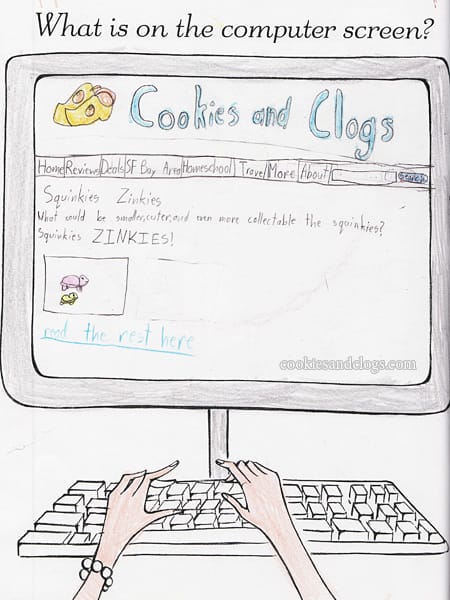 cncscreen01 Computer Screen Doodle of Cookies and Clogs