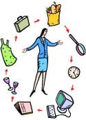 busy01 Woman Mom busy stressed overload errand to do time