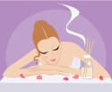 Pampered at the spa with a massage and aromatherapy