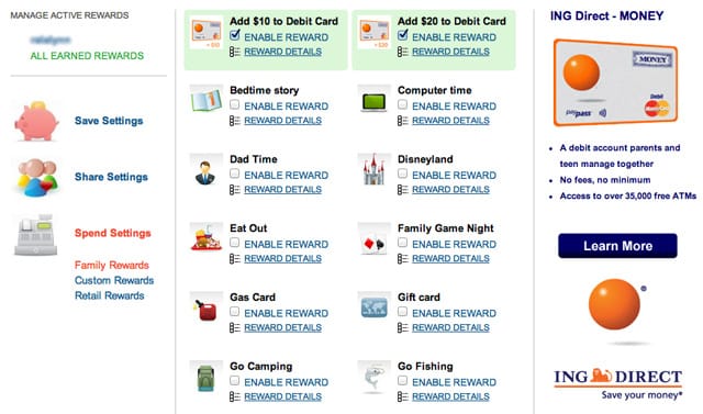 mjc_ing01 My Job Chart ING Direct bank Kids Debit Card