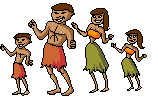 Hula family dancing