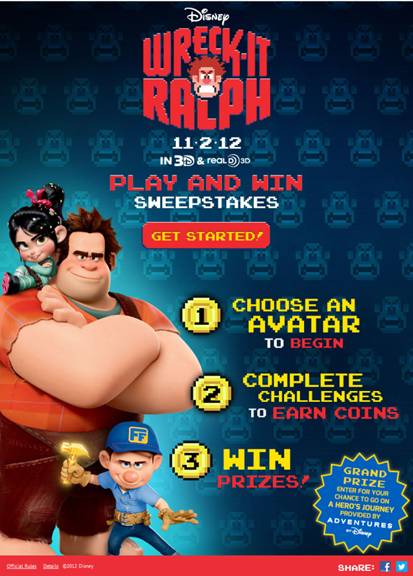 Wreck-It Ralph Facebook Challenge Prize Win