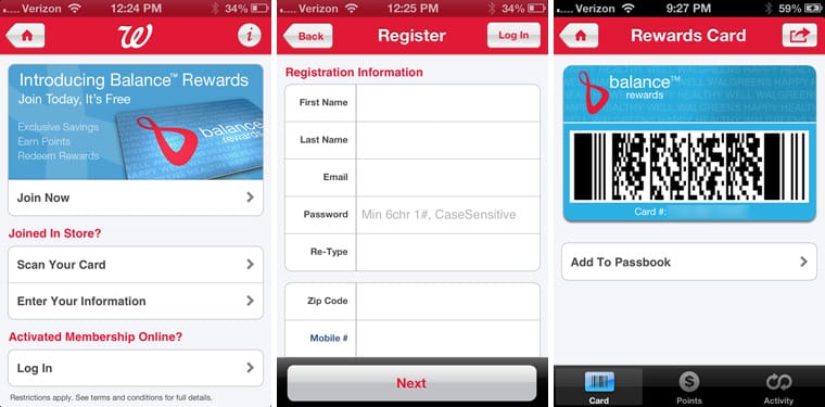 Walgreens Rewards Balance Rewards Loyalty Card Mobile Smartphone App #BalanceRewards #Cbias