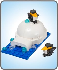 Mini Lego Igloo with Penguins Model Kit at Store in January 2013 Mini Lego Igloo with Penguins Model Kit at Store in January 2013