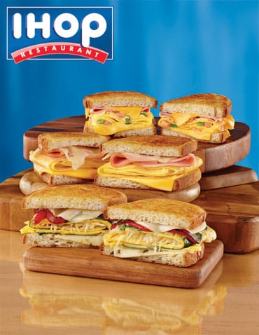 iHop Griddle Melts three varieties