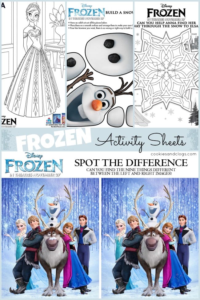 Disney's Frozen Activity Sheets Featuring Characters From The Movie Incl. Coloring Pages #DisneyFrozenEvent