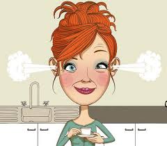Lady going crazy from perimenopause hot flashes #menopause