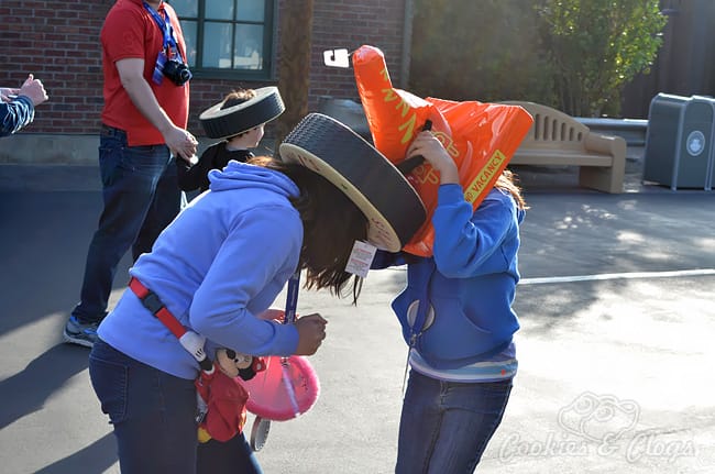 Tire and cone (hat) crash - Distracted Driving "Decide to Drive" Campaign #DecideToDrive #CleverGirls