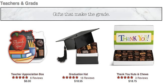 See's Candies Gourmet Chocolate - the perfect grad or teacher gift #giftideas