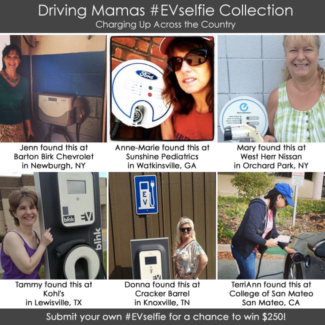 Driving Mamas #EVselfie Giveaway Photo Collection from across the country.