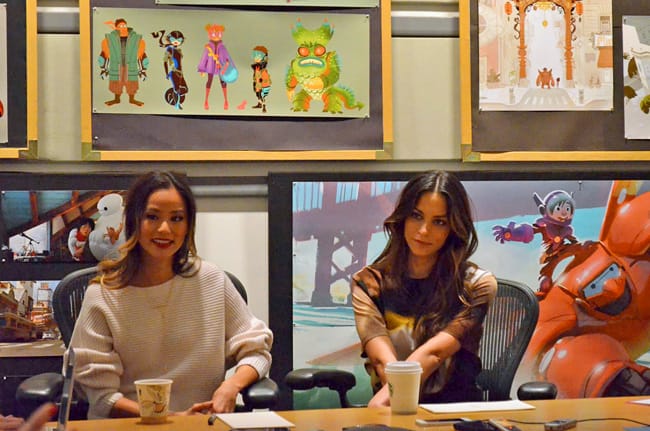 Big Hero 6 interview with Jamie Chung (voice of Go Go Tamago) and Genesis Rodriguez (voice of Honey Lemon)