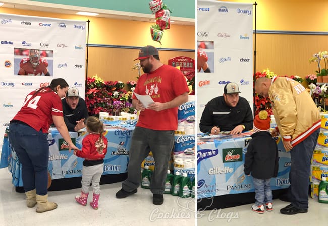 49ers Joe Staley at Lucky Supermarket in San Bruno, CA for P&G