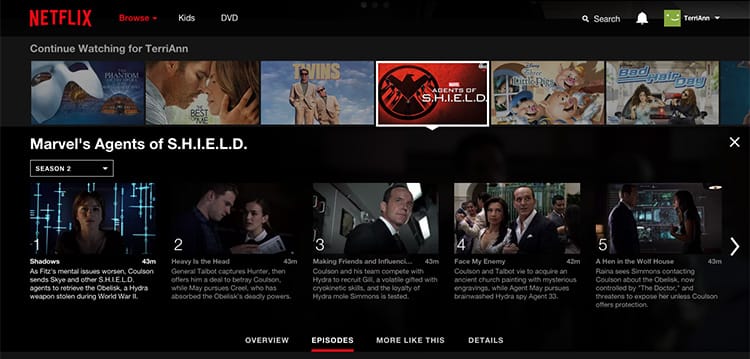 Entertainment | Television | Marvel's Agents of SHIELD season one and two are now streaming on Netflix. Watch it can get ready for season three. #StreamTeam