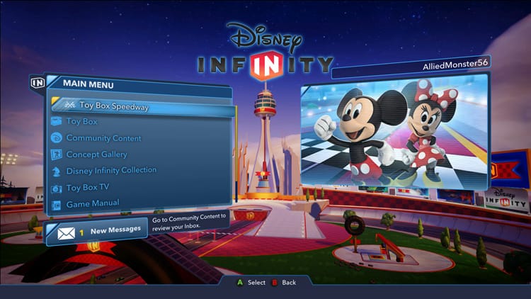 Video Games | Technology | Enjoy your Disney, Pixar, Marvel, and Star Wars character figures in the new Disney Infinity 3.0 Expansion Games. Toy Box Speedway is a racing game and Toy Box Takeover has missions to complete.