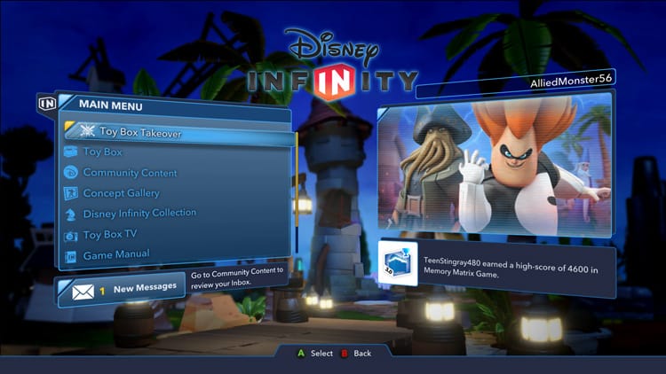 Video Games | Technology | Enjoy your Disney, Pixar, Marvel, and Star Wars character figures in the new Disney Infinity 3.0 Expansion Games. Toy Box Speedway is a racing game and Toy Box Takeover has missions to complete.