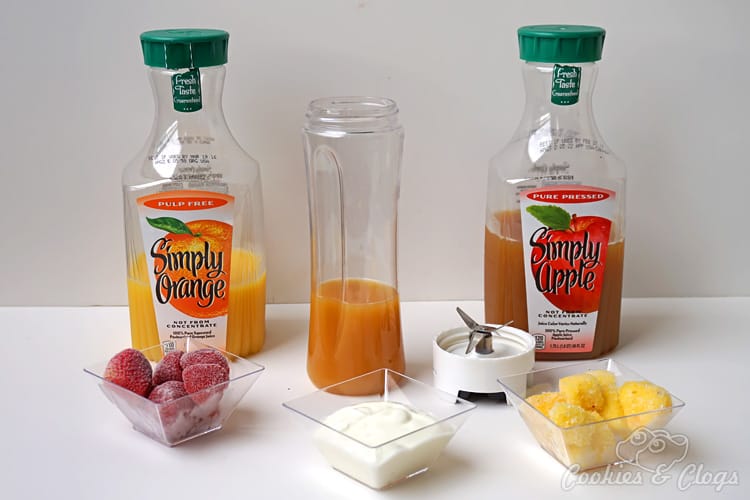 Recipes | Health | This super easy pineapple strawberry smoothie recipe only requires five ingredients and is nut, sweetener, and gluten free. The added yogurt makes this frozen beverage hearty enough as a standalone breakfast smoothie.