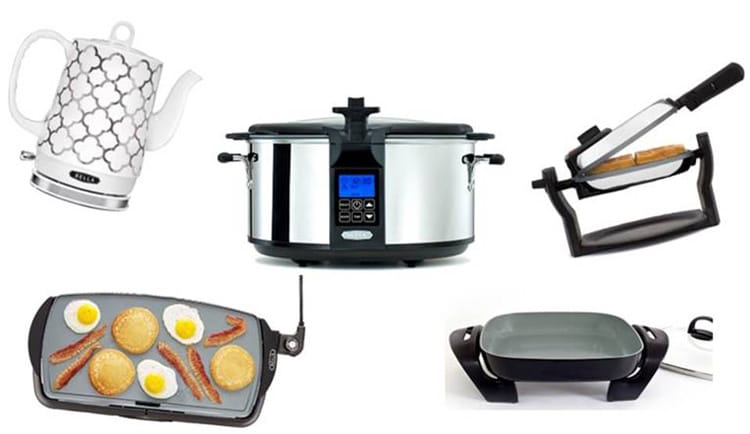 Kitchen | Household | Small Appliances | The new ceramic coated collection from BELLA offers non-stick small appliance for your kitchen that are affordable, easy to clean, and work great. The electric kettle and slow cooker with searing pot are especially impressive.