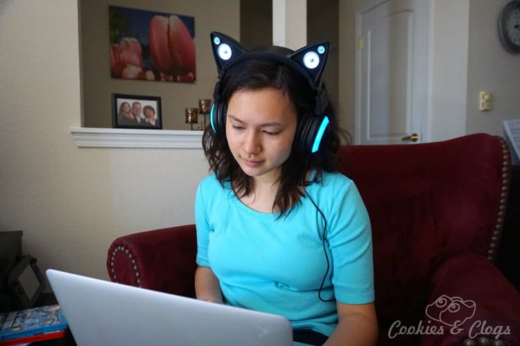 Looking for graduation gift ideas? Cat Ear Headphones from Brookstone are perfect for teens. See how the LED lights, cushioned cups, and external speakers work together for tons of fun.