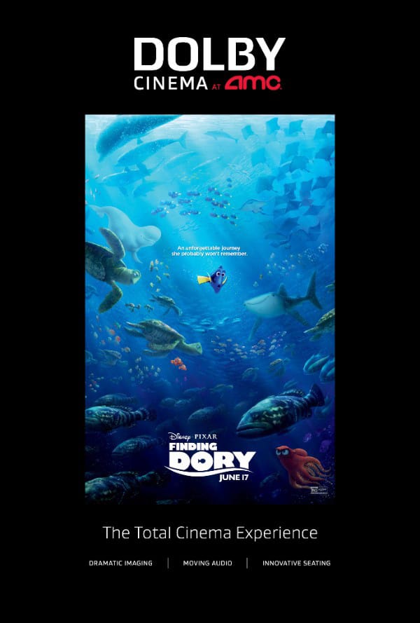 Movies | Enter to win a family four pack of tickets (2 winners) to see Finding Dory at the Dolby Cinema at AMC in Newark, CA on June 18, 2016.