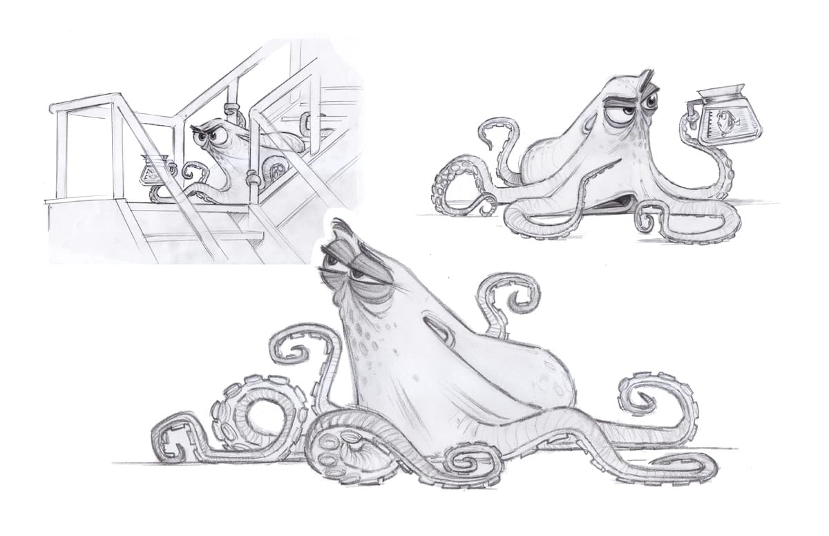 Movies | Disney / Pixar | See why animating Hank the septopus from Finding Dory was so difficult, learn some movie fun facts, and watch my personal encounter with a real live Giant Pacific Octopus!