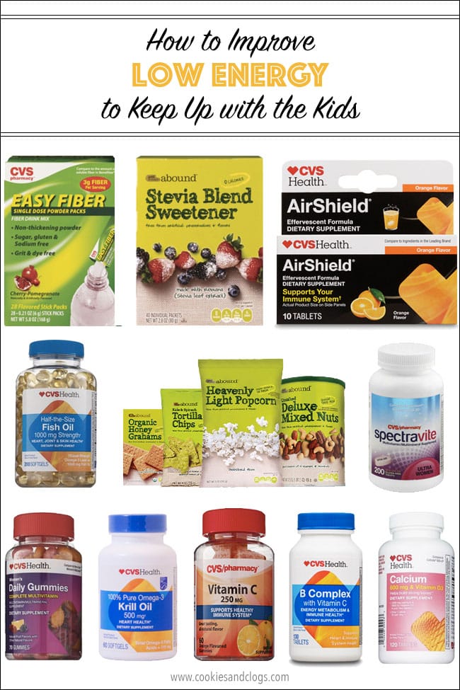 Cookies & Clogs | Health | Here's a list of several CVS Health vitamins and supplements you can use to fight low energy for keeping up with the kids.